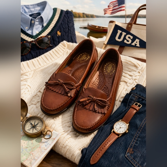 Dexter Shoes - Dexter USA Leather Tassel Loafers Womens 10M Kiltie Moccasin Vintage Comfort